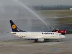 So sieht es aus, wenn ein Kapitn der Lufthansa in den Ruhestand verabschiedet wird.