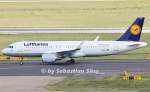 Lufthansa A320SL D-AIZX arrives @ Dusseldorf from Frankfurt. 3.5.14