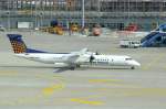 Die Lufthansa Regional(Augsburg Airways)De Havilland Canada DHC-8 D-ADHT aufgenommen in Mnchen am 08.04.13