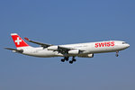 SWISS International Air Lines, HB-JMJ, Airbus A340-313X,  Zug , 13.September 2016, ZRH Zürich, Switzerland. Die HB-JMJ hatte am 2.Oktober 2016 den letzten Flug für SWISS, Zürich-Johannesburg-Zürich.