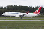Turkish Airlines, TC-JVI, Boeing, B737-8F2, 01.09.2018, BLL, Billund, Denmark       