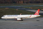 Turkish Airlines, Airbus A321-231(WL), TC-JTA 'GELIBOLU'. Köln-Bonn (EDDK) am 24.11.2019.