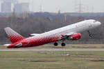 Rossiya Airbus A320-214 VQ-BCG beim Start in Düsseldorf 19.1.2020