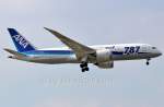 ANA's Dreamliner JA820A is arriving @ DUS from Tokyo-Narita. Seen here on short final rwy 05R. 20.7.14