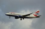 British Airways Cityflyer, G-LCYE, (c/n 17000296),Embraer ERJ170-100LR, 29.10.2016, HAM-EDDH, Hamburg, Germany 