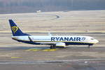 Ryanair, Boeing B737-8AS, EI-FTC, rollt zum Start nach Bergamo (BGY). Köln-Bonn (CGN/EDDK) am 20.02.2018).