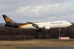UPS Boeing 747-8F N611UP bei der Landung in Köln 1.3.2020