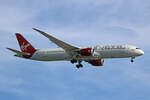 Virgin Atlantic, G-VBEL, Boeing B787-9, msn: 37980/665,  Lady Freedom , 06.Juli 2023, LHR London Heathrow, United Kingdom.
