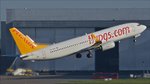 . TC-CPY Boeing 737-8H6 Pegasus Airlines hebt am 27.09.2016 vom Flughafen Schiphol ab.