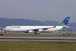 Air Namibia, D-AIMG (V5-NME), Airbus A340-311, msn: 051, 20.November 2005, ZRH Zürich, Switzerland. In Zürich für Air Namibia vorbereitet.