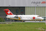 REGA Swiss Air Ambulance, HB-JRC, Bombardier Challenger 604, msn: 5540, 06.September 2008, ZRH Zürich, Switzerland.