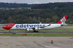Edelweiss Air, HB-JMD, Airbus A340-313X, msn: 556,  Glacier 3000 , 14.Oktober 2023, ZRH Zürich, Switzerland.