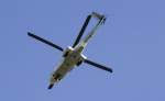 10.5.15 @ LEJ / Luftwaffe (Flugbereitschaft) Eurocopter AS-532 U2 Cougar 82+03 im Überflug von Süd nach Nord