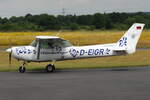 PanoramaFlug Egelsbach, D-EIGR 'Bembelflyer', Cessna 152.  Bonn/Hangelar (EDKB), 06.07.2022.