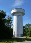 Flugplatz Bremgarten, in diesem Wasserturm befindet sich ein kleines Museum des ehemals hier stationierten Aufklrungsgeschwaders AG51  Immelmann , Juni 2013