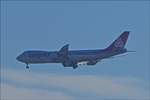 (LX – VCN) Boeing 747 der Cargolux aufgenommen beim Landeanflug auf den Flughafen Findel in Luxemburg.