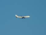 Eine Boeing 747 der JETT8 AIRLINES CARGO berfliegt Ptange. Wahrscheinlich ist sie in der Warteschleife bevor sie auf dem Flughafen Luxemburg landen kann. 20.12.07