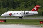 Swiss Air Ambulance, HB-JRA, Bombardier, CL-600-2B-16 Challenger 604, 08.05.2010, GVA, Geneve, Switzerland       