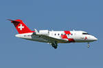 REGA Swiss Air Ambulance, HB-JWB, Bombardier Challenger 650, msn: 6105, 05.September 2018, ZRH Zürich, Switzerland.