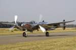 Flying Bulls, N25Y, Lockheed, P-38L, 18.09.2009, EBBL, Kleine Brogel, Belgien     