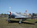 Yak 11, 2-sitziger russischer Militrtrainer,7-Zyl.Sternmotor mit  700PS, 475 Km/h,von 1946 bis 1956 wurden ber 4000 Stck gebaut,  Flugschau Clomar-Meyenheim 2006,