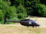 Agusta-Bell AB-206A „Jet-Ranger“; OE-XJG; 317PS; Bj1969 stattete dem WK-II Camp in Ampflwang einen Besuch ab; 130622
