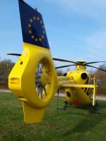 Eurocopter EC 135 Christoph Europa 1 vor dem Aachener Klinikum.