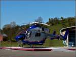 Der Hubschrauber der Luxembourg Air Recue LX-HRC war am 07.03.2011 in Ettelbrck abgestellt.