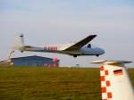ASK-13, D-0849, beim Ziellandewettbewerb zum Saisonabschluss der Segelflieger des Luftsportvereins Gera.
