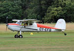 Private Cessna 140, OY-EFB, Flugplatz Bienenfarm, 02.07.2023