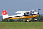 Cessna 175, HB-CMC, beim Start in Wershofen - 07.09.2014