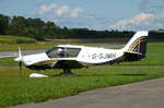 Robin DR-400/140B - 155 CDI EcoFlyer 2.0S, G-SJMH, vom Flugsportclub Odenwald. Aufgenommen in Walldürn (EDEW) am 13.08.2017.