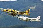 Landung Hawker Hunter/Swiss Air Force/Zeltweg/sterreich.