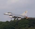 Und ab geht es zur nchsten Mission ber Belgien. F-16 in Kleine-Brogel am 17.07.2007