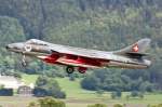 Landung Hawker Hunter/Swiss Air Force/Zeltweg/sterreich.