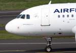 Air France, F-GUGP, Airbus, A 318-100 (Bug/Nose ~ neue AF-Lkrg.), 02.04.2014, DUS-EDDL, Dsseldorf, Germany 