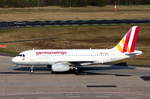 Germanwings, D-AGWO, Airbus A319-100; rollt aus Lissabon (LIS) kommend zum Gate in Köln-Bonn (CGN/EDDK).
