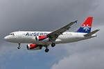 Air Serbia, YU-APL, Airbus A319-132, msn: 4282, 03.Juli 2023, LHR London Heathrow, United Kingdom.