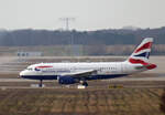 British Airways, Airbus A 319-131, G-EUPD, BER, 16.02.2024
