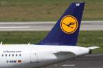 Lufthansa, D-AKNF, Airbus, A 319-100 (ex LH-Italia ~ Seitenleitwerk/Tail), 11.08.2012, DUS-EDDL, Dsseldorf, Germany 
