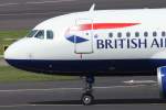 British Airways, G-EUPJ, Airbus, A 319-100 (Bug/Nose), 11.08.2012, DUS-EDDL, Dsseldorf, Germany     