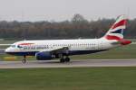 British Airways, G-DBCG (ex BMI), Airbus, A 319-100, 10.11.2012, DUS-EDDL, Dsseldorf, Germany 