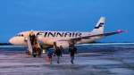 Finnair Airbus A319-112, OH-LVB, auf dem Flughafen Kuopio, Finnland, am 4.3.13