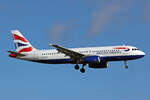 British Airways, G-EUUY, Airbus A320-232, msn: 3607, 29.November 2023, ZRH Zürich, Switzerland.