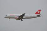 Swiss Airbus A320 HB-IJQ Locarno vor der Landung in Hamburg Fuhlsbttel am 08.12.11