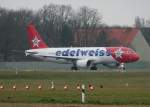 Edelweiss A 320-214 HB-IHZ kurz vor dem Start in Berlin-Tegel am 31.12.2011