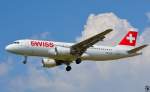 SWISS HB-JLR, Airbus A320-214 bei Trainingsflug; Maribor Flughafen MBX. /10.7.2013