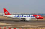 Edelweiss Air, HB-IHY, Airbus A320-214,  Blüemlisalp , 15.Dezember 2015, ACE Lanzarote, Spain.