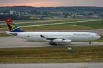 South African Airways, ZS-SLD, Airbus A340-211, msn: 019, 07.Juli 2006, ZRH Zürich, Switzerland.