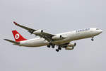 Turkish Airlines, TC-JDJ, Airbus A340-311, msn: 023,  Istanbul , 16.August 2006, LHR London Heathrow, United Kingdom.